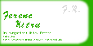 ferenc mitru business card